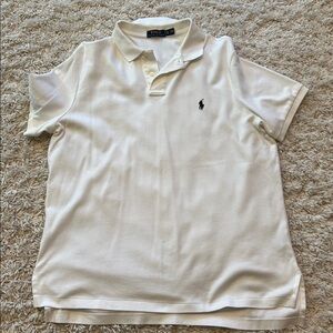 Ralph Lauren white 2 button boutique Polo Shirt